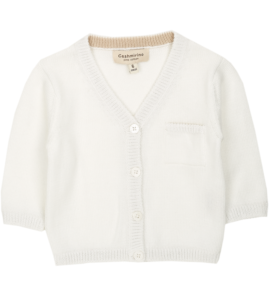 White cardigan top baby boy