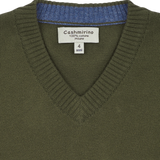 Boy - Ralph 100% Pima Cotton V-Neck Jumper With Internal Contrast