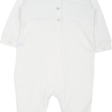 Baby Unisex - Cotton Smocked Babygro With Peter Pan Collar