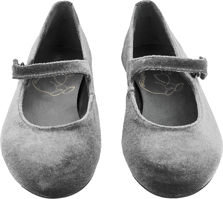 Gray velvet shoes discount