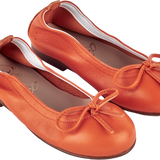 Girl - Elisa Leather Ballerina Shoes With Bow
