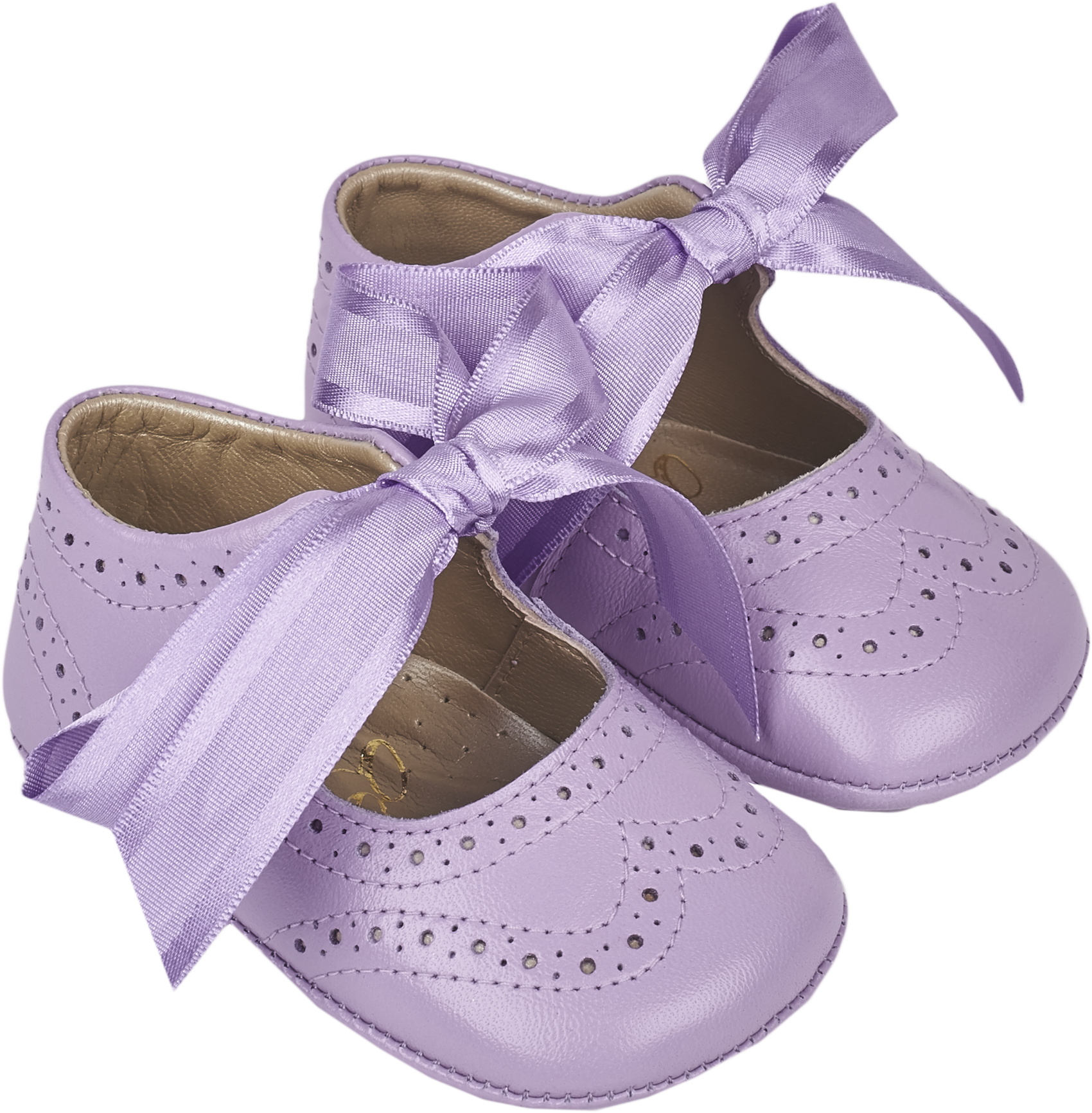 Baby Girl - Holly Leather Crawling Shoes With Bow