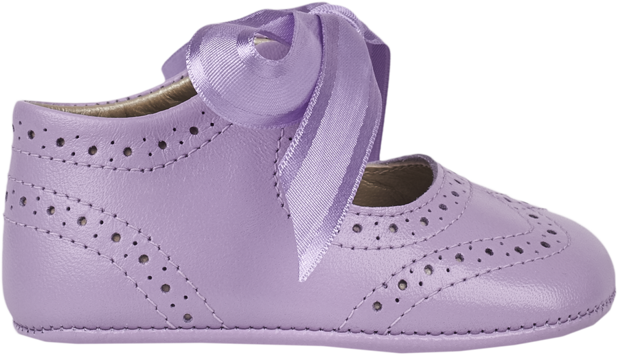 Baby Girl Holly Leather Crawling Shoes With Bow Cashmirino