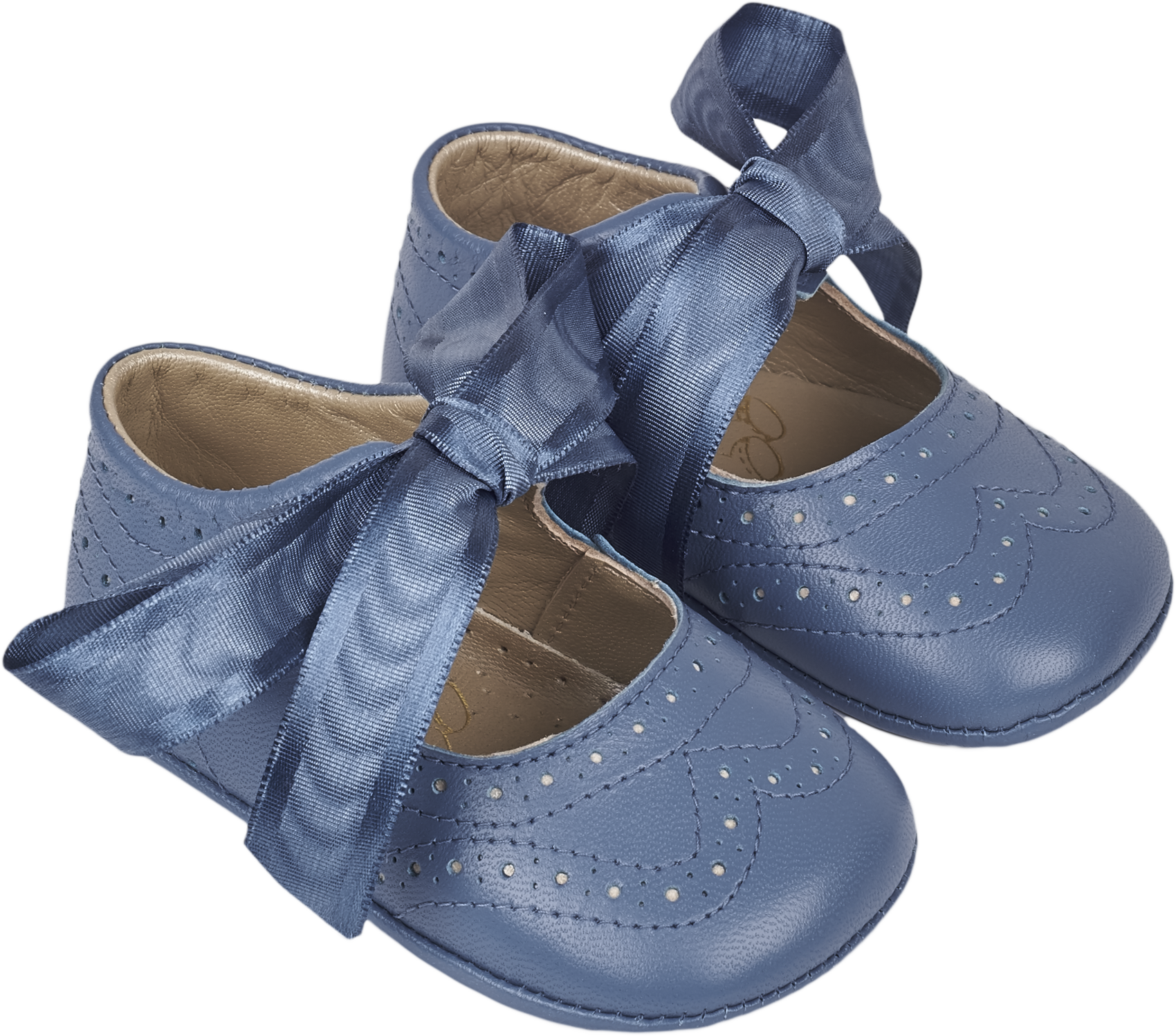 Baby Girl - Holly Leather Crawling Shoes With Bow