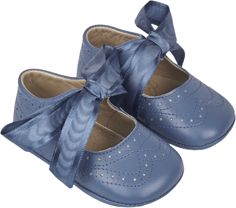Baby Girl Holly Leather Crawling Shoes With Bow Cashmirino