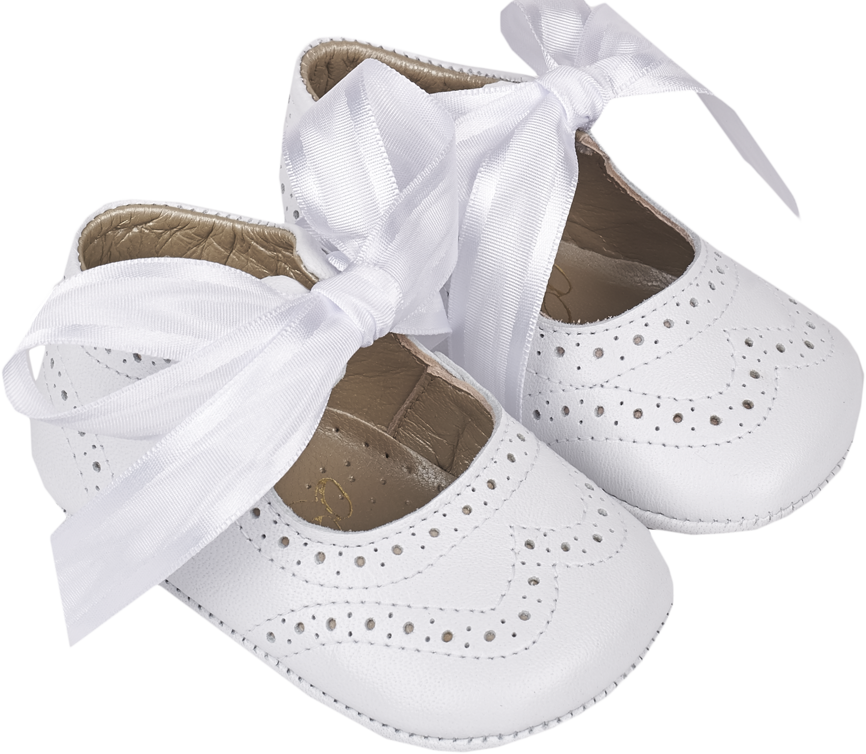 Baby Girl - Holly Leather Crawling Shoes With Bow