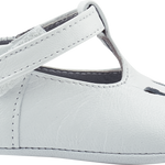 Baby Boy - 100% Leather T-Bar Crawling Shoes With Cut Out Inserts