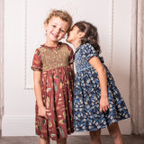Girl - Alaia Cotton Midi Smocked Dress