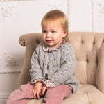 Baby Girl - Callie 100% Cotton Blouse with Pleats and Ruffle Collar