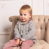 Baby Girl - Callie 100% Cotton Blouse with Pleats and Ruffle Collar