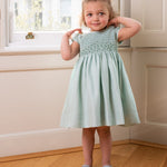 Girl - Beatrice Silk Hand Embroidered Smocked Dress