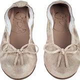Girl - Elisa Leather Ballerina Shoes With Bow