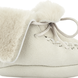Baby Girl - Suede Crawling Ankle Boots With Foldable Fur And Laces