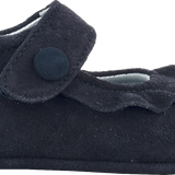 Baby Girl - 100% Suede Crawling Shoes With Frill Detail And Velcro Strap