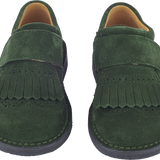 Boy - Antonio 100% Suede Crawling Ankle Boots With Tassels And Velcro Strap