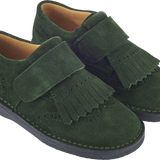 Boy - Antonio 100% Suede Crawling Ankle Boots With Tassels And Velcro Strap