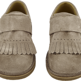 Boy - Antonio 100% Suede Crawling Ankle Boots With Tassels And Velcro Strap