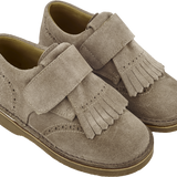 Boy - Antonio 100% Suede Crawling Ankle Boots With Tassels And Velcro Strap
