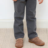 Boy - Antonio 100% Suede Crawling Ankle Boots With Tassels And Velcro Strap