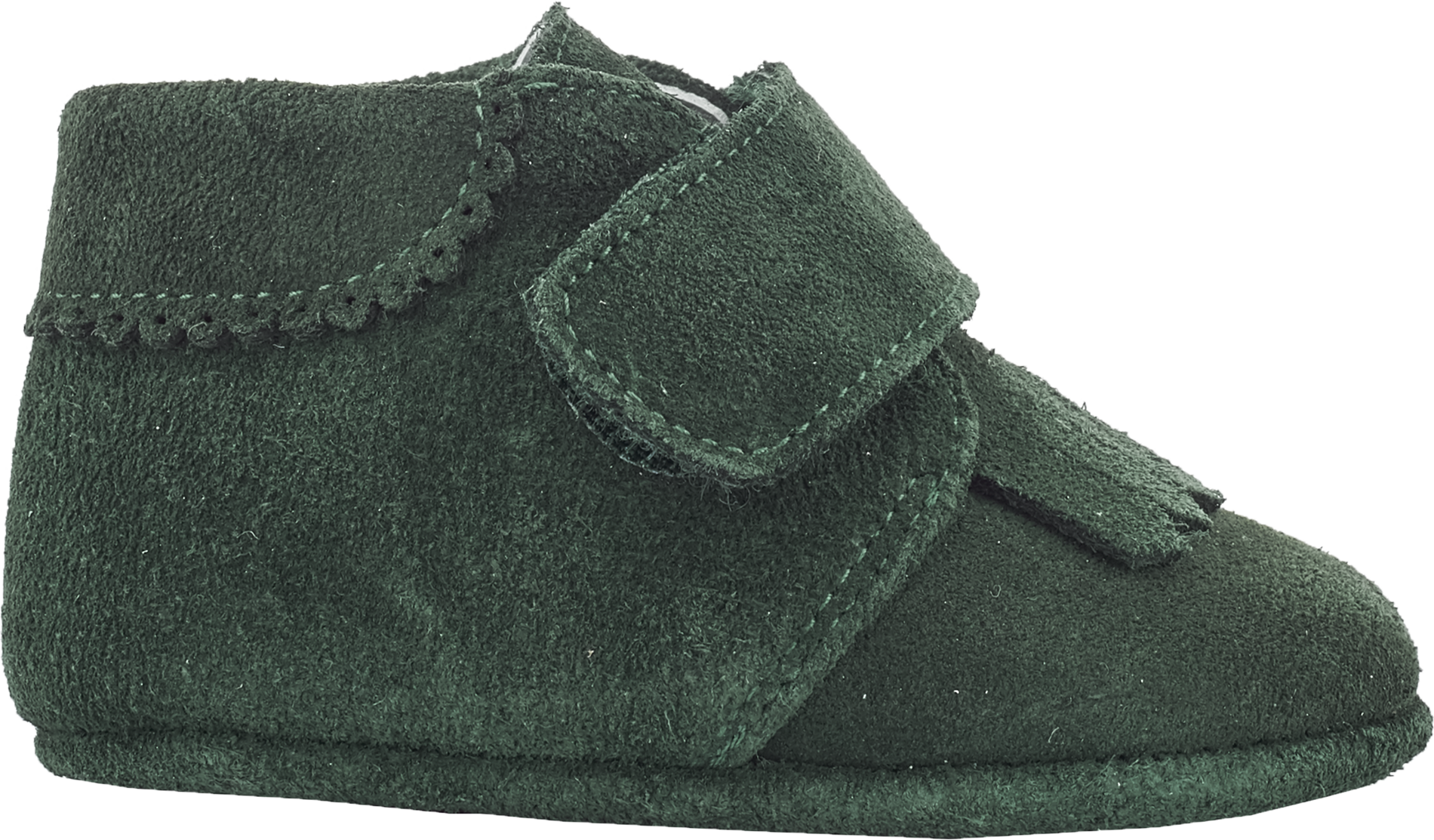 Baby Boy - Suede Crawling Ankle Boots With Tassels And Velcro Strap