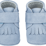 Baby Boy - Suede Crawling Ankle Boots With Tassels And Velcro Strap
