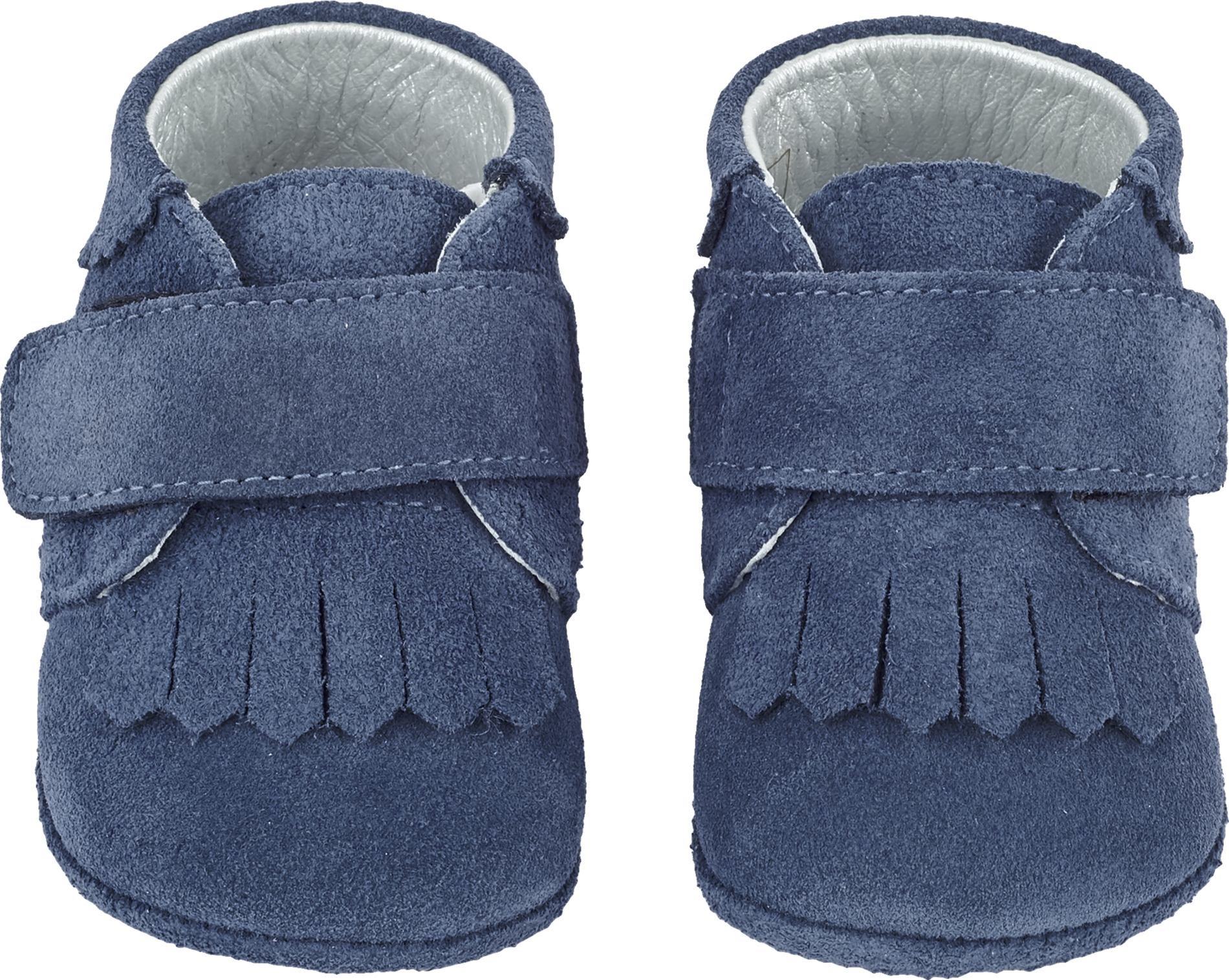Baby Boy - Suede Crawling Ankle Boots With Tassels And Velcro Strap