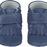 Baby Boy - Suede Crawling Ankle Boots With Tassels And Velcro Strap