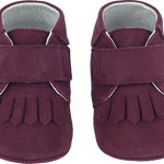Baby Boy - Suede Crawling Ankle Boots With Tassels And Velcro Strap