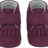 Baby Boy - Suede Crawling Ankle Boots With Tassels And Velcro Strap