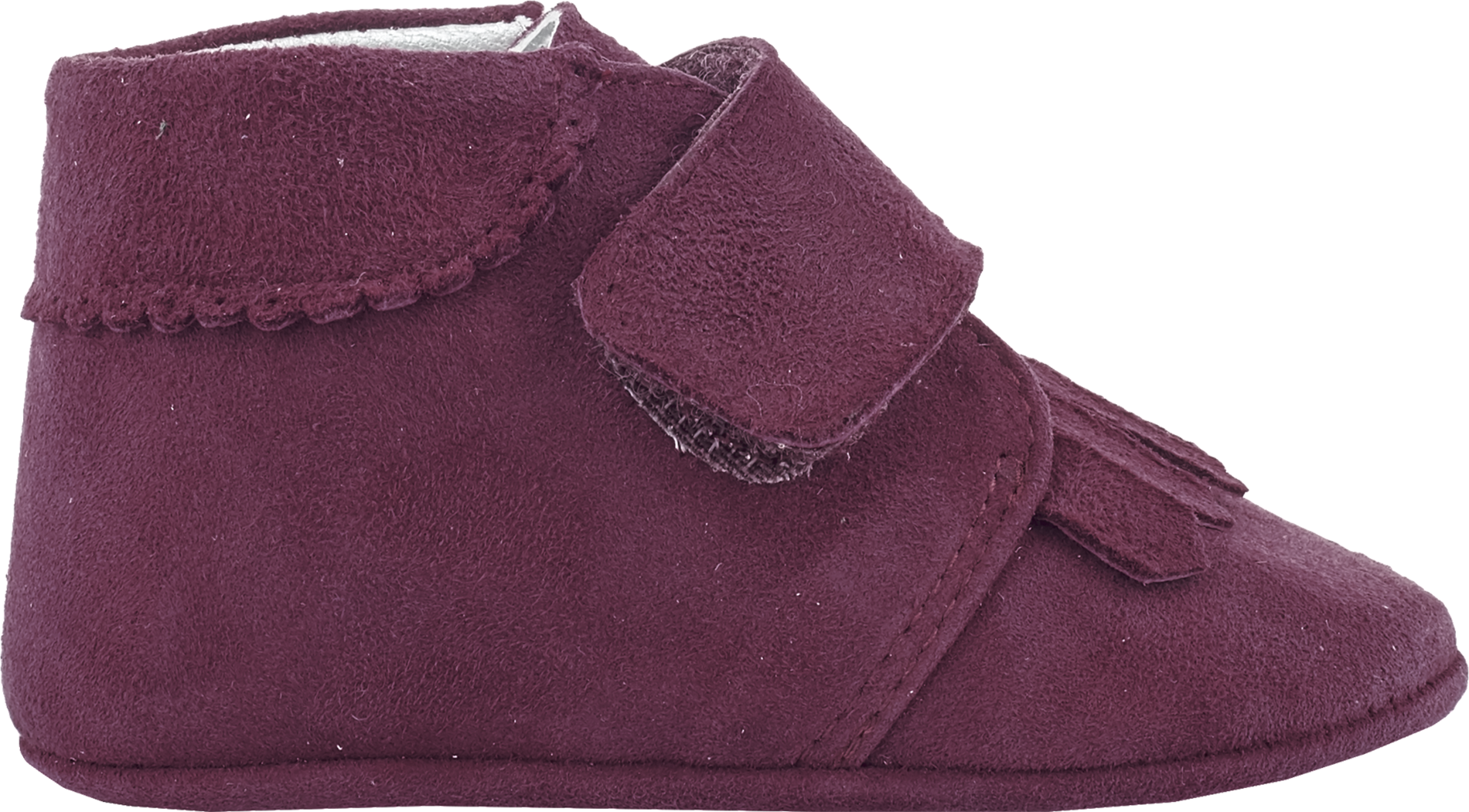 Baby Boy - Suede Crawling Ankle Boots With Tassels And Velcro Strap