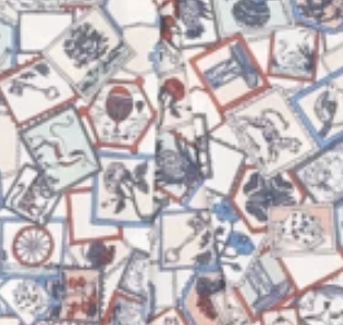 #Safari Blue Stamps