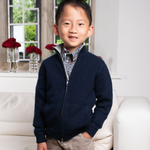 Baby Boy - Alex 100% Cashmere High Neck Cardigan