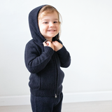 Girl - Vera 100% Cashmere Cardigan Hoodie With Zip Fastening