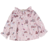 Baby Girl - Callie 100% Cotton Blouse with Pleats and Ruffle Collar