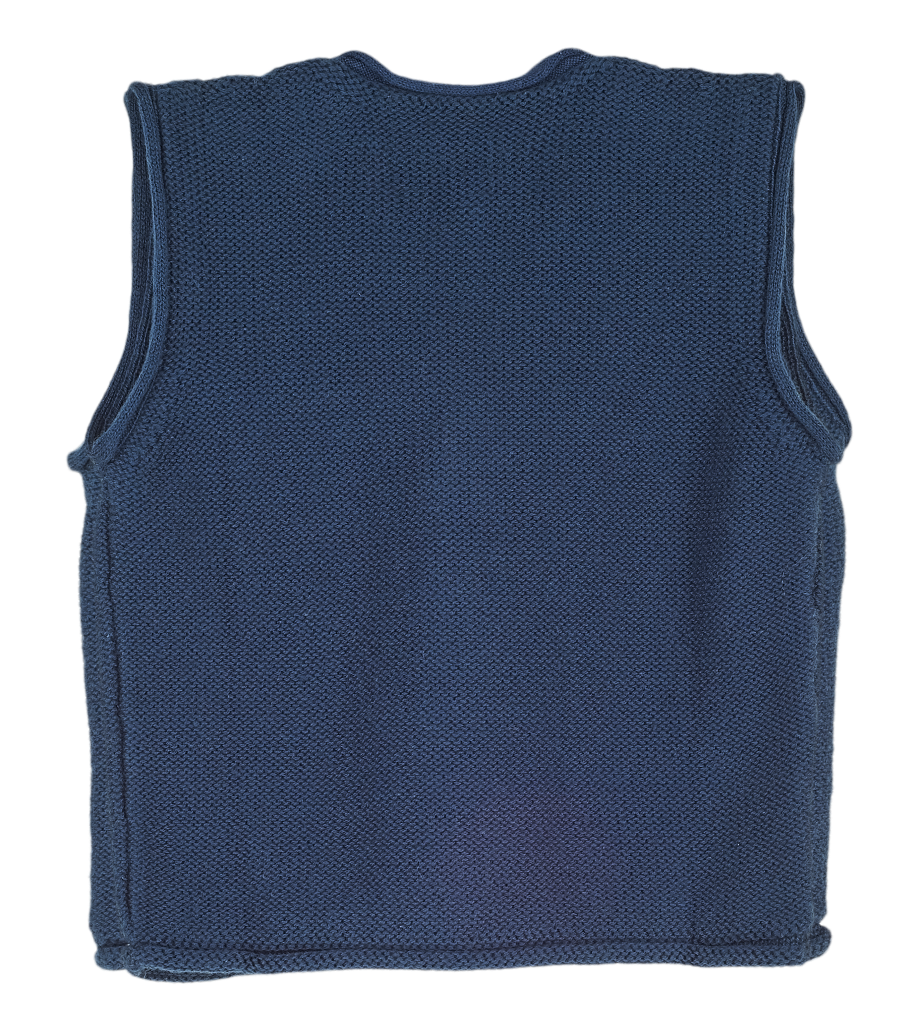 Baby Boy - Ethan 100% Cotton V-Neck Sleeveless Cardigan With Pocket