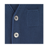 Baby Boy - Ethan 100% Cotton V-Neck Sleeveless Cardigan With Pocket
