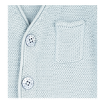 Baby Boy - Ethan 100% Cotton V-Neck Sleeveless Cardigan With Pocket