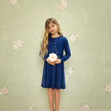 Girl - Asa Cotton Round Neck Dress