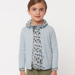 Girl - Callie 100% Cotton Blouse With Pleats and Ruffle Collar