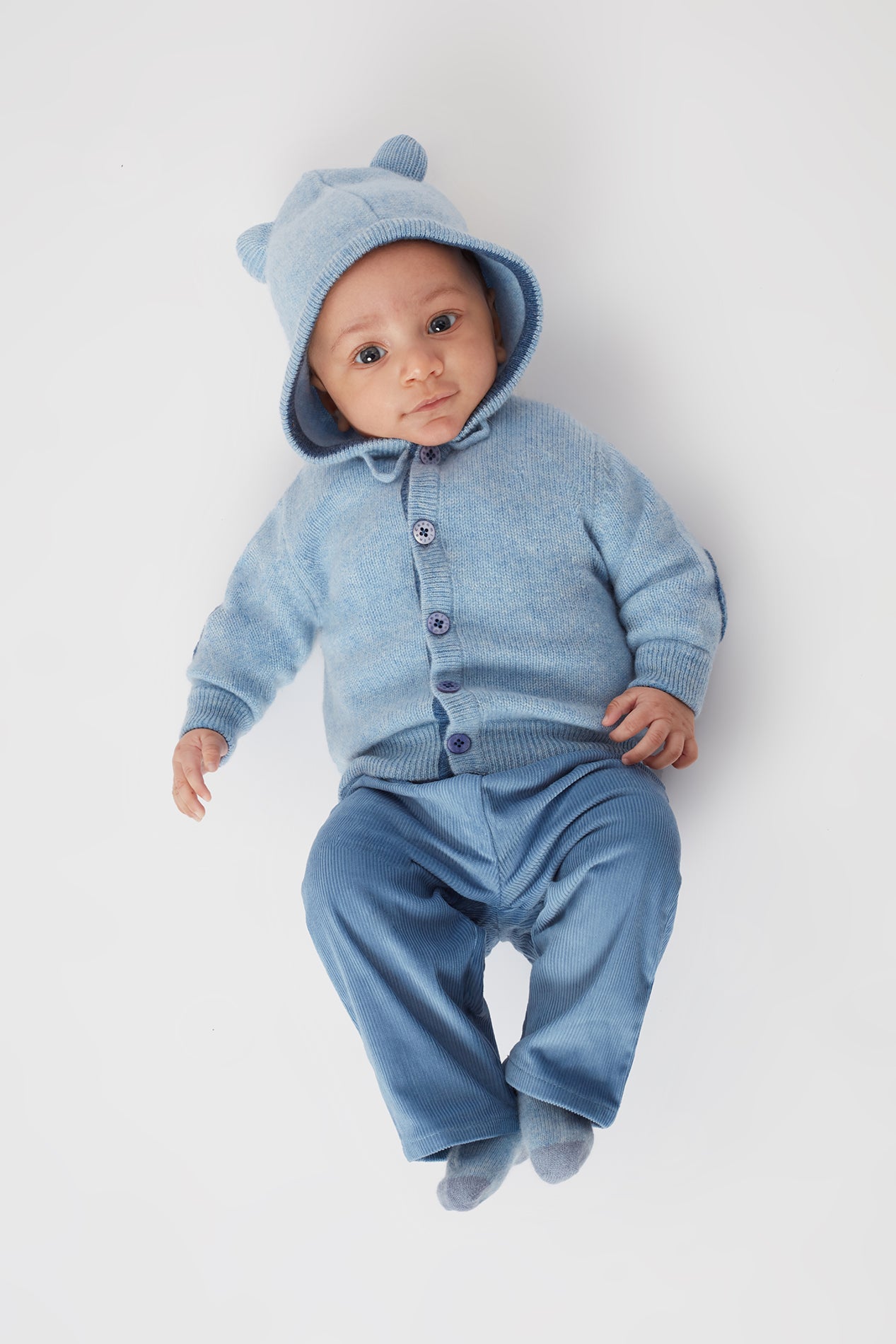 Baby Boy - Teddy 100% Cashmere Cardigan Hoodie