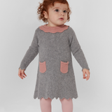 Baby Girl - Merida 100% Cashmere Linen Stitch Dress