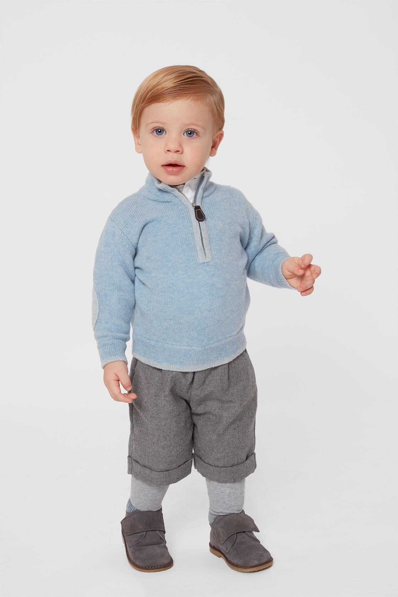 Baby Boy - Leon 100% Cashmere High Neck Jumper