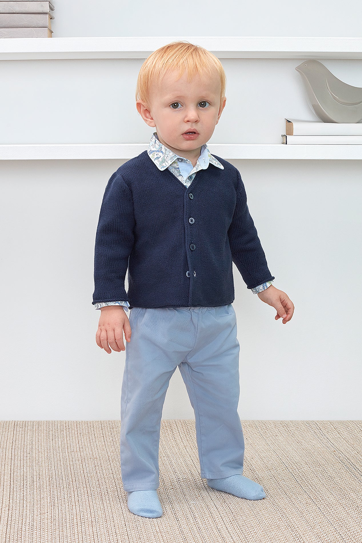 Baby Boy - Tommy 100% Cotton Pull-On Trousers