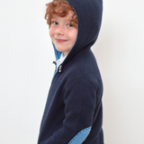 Boy - Manu 100% Cashmere Cardigan Hoodie With Elbow Patches
