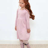 Girl - Annabelle 100% Cashmere Knitted Bobble Stitch Detail Dress