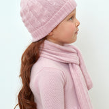 Girl - Annabelle 100% Cashmere Knitted Bobble Stitch Detail Dress