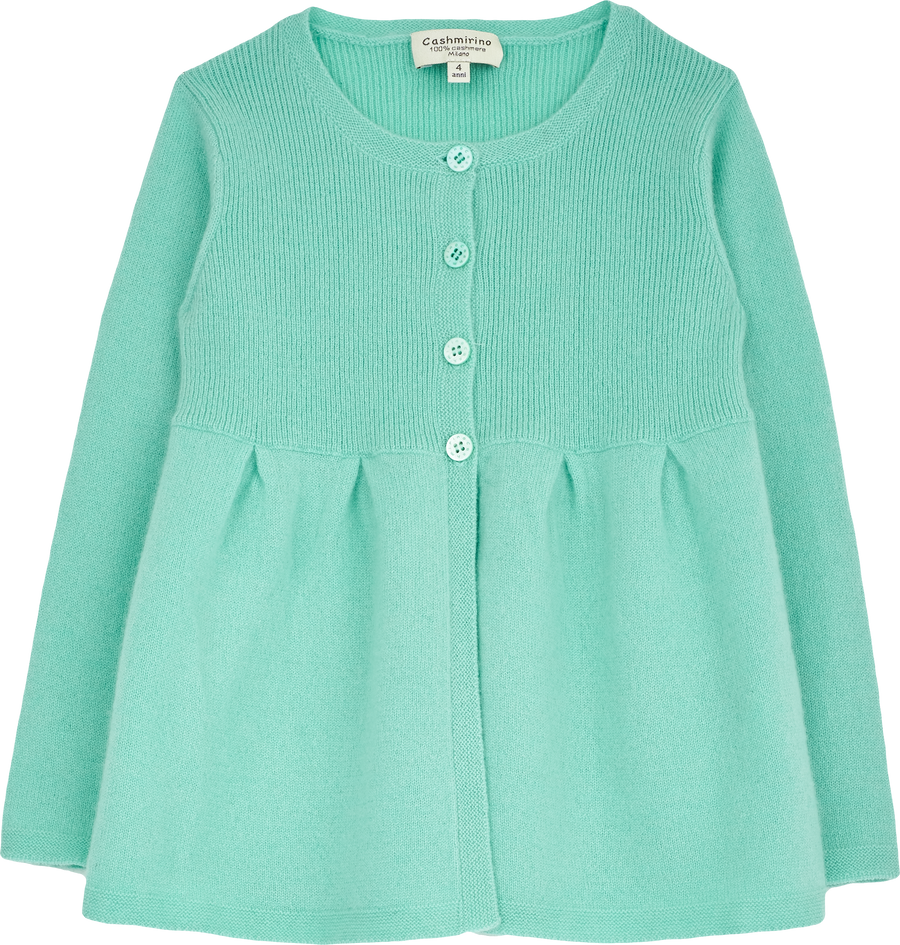 Girl Neni 100 Cashmere Cardigan With Gathered Waist Cashmirino