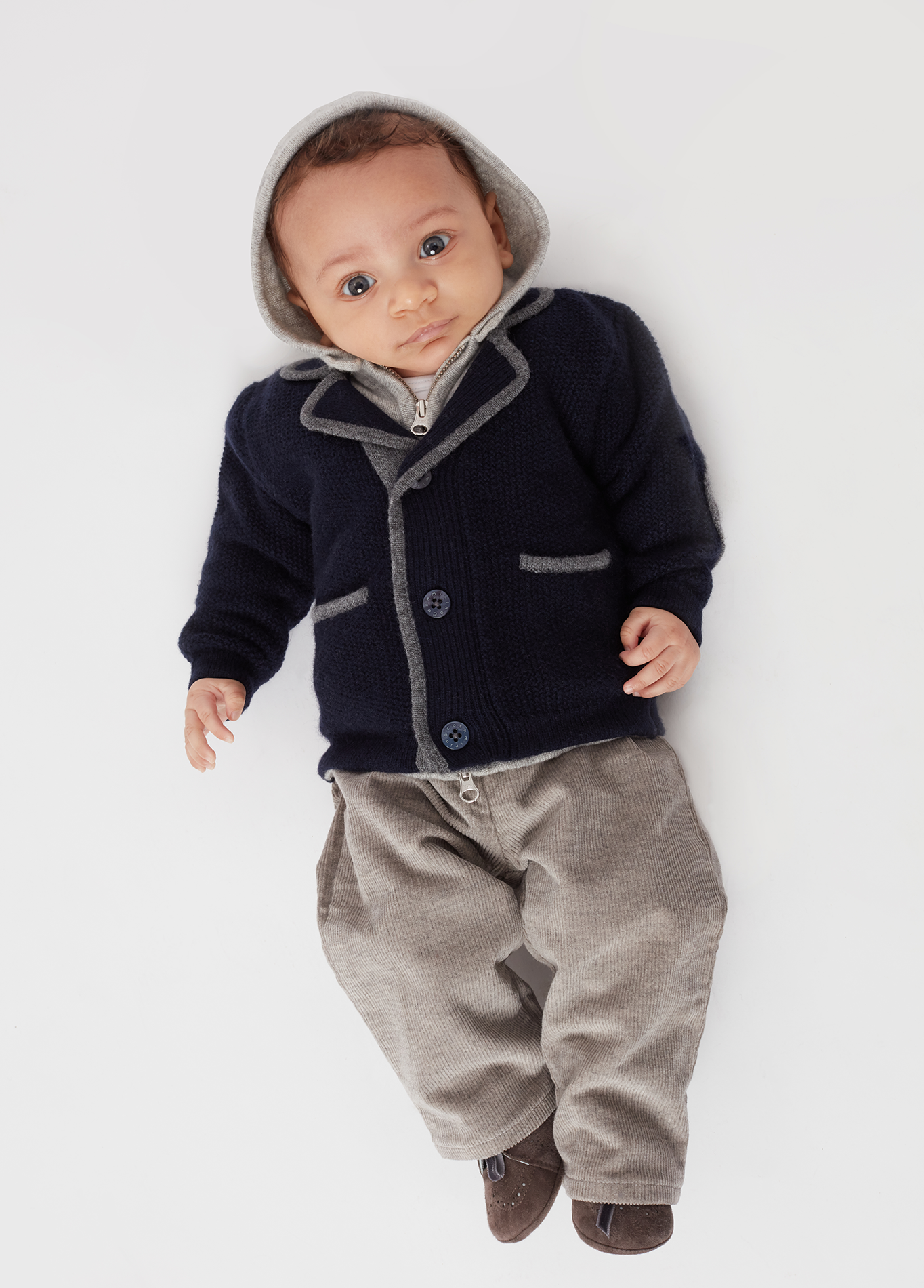 Baby Boy - Filippo 100% Cashmere Double Layered Coat Cardigan