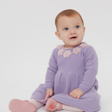 Baby Girl - Rosa 100% Cashmere Tunisian Stitch Dress