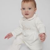 Baby Girl - Valentina 100% Pima Cotton Baby Doll Top and Leggings Set with Love Motif